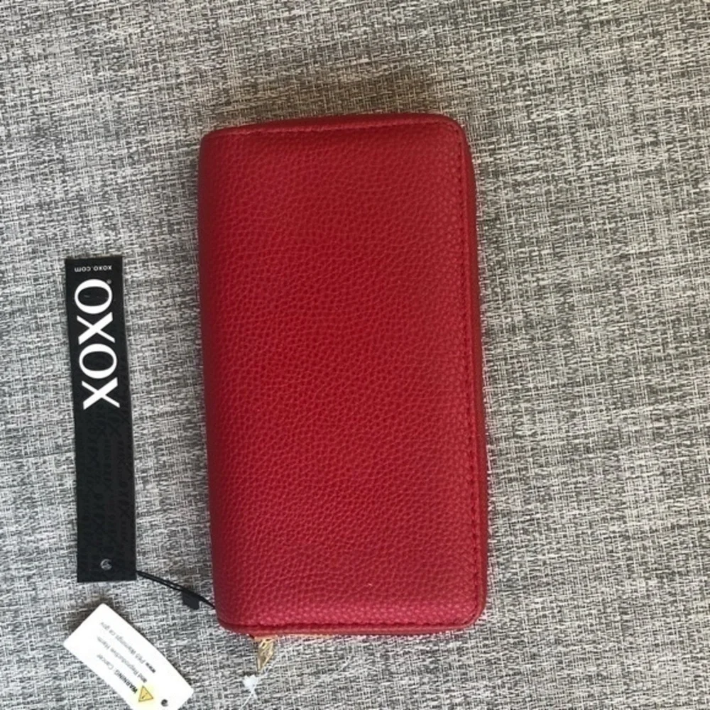 Xoxo Red wallet with with Gold zippers